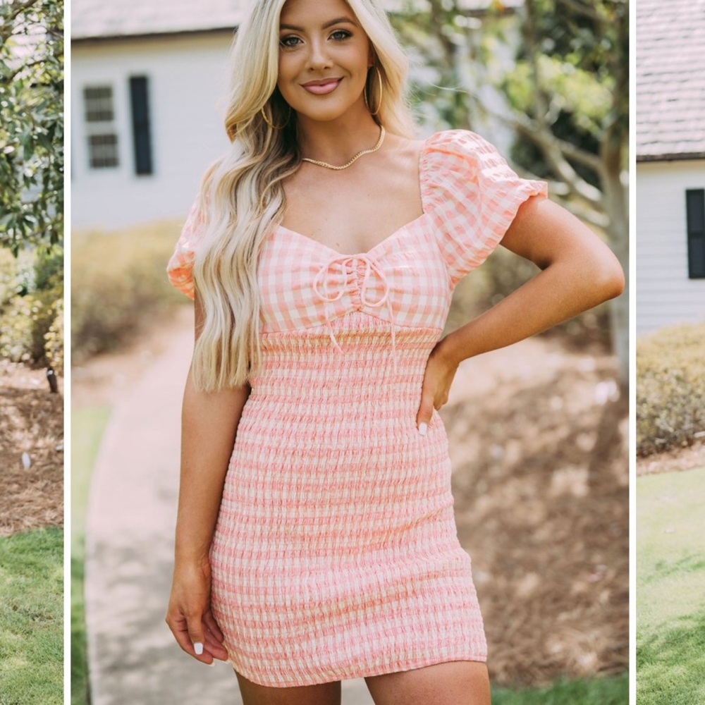 Emery Park (These Three Boutique) gingham dress - Picture 1 of 3